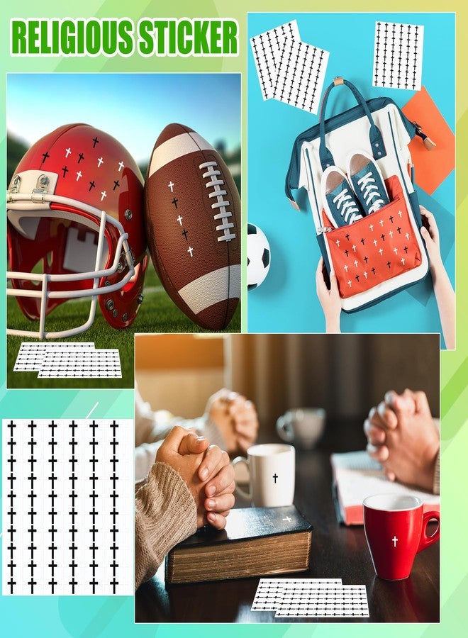 ForraFun 2400 Pcs Mini Cross Stickers Christian Religious Catholic Small Stickers for Christian Athlete Baseball Football Basketball Helmet Water Bottle Backpack Sport Supplies (0.51 x 0.35 Inches) - Image 5